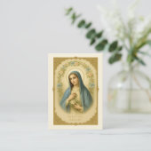 Maagd Maria Katholieke Funeral Prayer Kaart Visitekaartje (Staand voorkant)