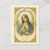 Maagd Maria Katholieke Funeral Prayer Kaart Visitekaartje (Voorkant)