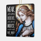 Maagd Maria Katholieke Kerst Ornament (Links)