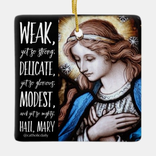 Maagd Maria Katholieke Kerst Ornament (Voorkant)