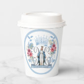 Maagd Maria Katholieke Moeder Mary Floral  Papieren Bekers (Voorkant)