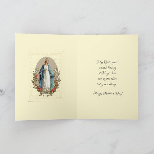 Maagd Maria Katholieke Moederdag Feestdagen Kaart (Binnen)