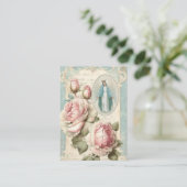 Maagd Maria Katholieke Ochtend Aanbieden Gebed Informatiekaartje (Staand voorkant)