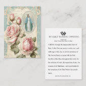 Maagd Maria Katholieke Ochtend Aanbieden Gebed Informatiekaartje (Voorkant / Achterkant)