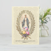 Maagd Maria katholieke religieuze sympathie condol Bedankkaart (Staand voorkant)