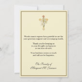 Maagd Maria katholieke religieuze sympathie condol Bedankkaart (Achterkant)