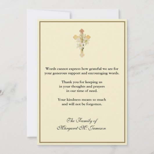 Maagd Maria katholieke religieuze sympathie condol Bedankkaart (Achterkant)