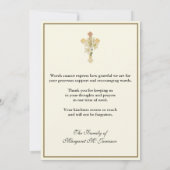 Maagd Maria katholieke religieuze sympathie condol Bedankkaart (Achterkant)