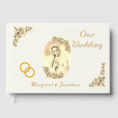 Maagd Maria Katholieke Sepia bruiloft Gastenboek (Voorkant)