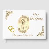 Maagd Maria Katholieke Sepia bruiloft Gastenboek (Voorkant)