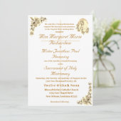 Maagd Maria Katholieke Sepia Uitnodiging voor het  (Staand voorkant)