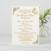 Maagd Maria Katholieke Sepia Uitnodiging voor het  (Staand voorkant)