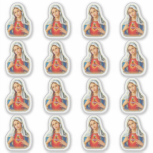 Maagd Maria katholieke Vintage Vinyl Sticker