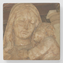 Maagd Maria & kindje Jezus Stenen Onderzetter