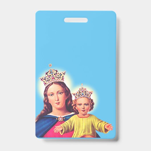 Maagd Maria koningin met Jezus Badge (Voorzijde)