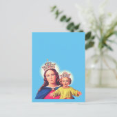 Maagd Maria koningin met Jezus Briefkaart (Staand voorkant)