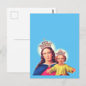Maagd Maria koningin met Jezus Briefkaart (Voorkant / Achterkant)