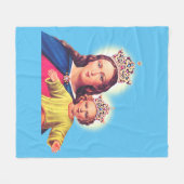 Maagd Maria koningin met Jezus Fleece Deken (Voorkant (Horizontaal))