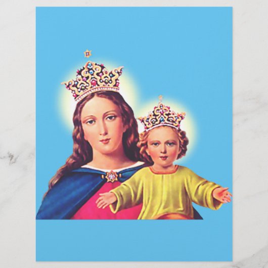 Maagd Maria koningin met Jezus Flyer (Voorkant)