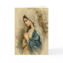 Maagd Maria-lelies Religieus Vintage Schriftuur