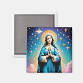 Maagd Maria Magnet (Voorkant / Achterkant)