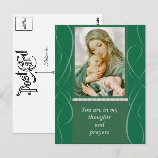 Maagd Maria met Baby Jesus Briefkaart (Voorkant / Achterkant)