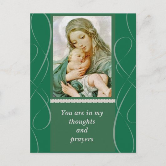 Maagd Maria met Baby Jesus Briefkaart (Voorkant)