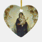 Maagd Maria met Baby Jesus en Angels Keramisch Ornament (Voorkant)