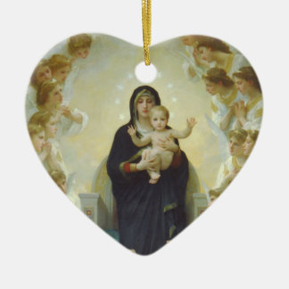 Maagd Maria met Baby Jesus en Angels Keramisch Ornament