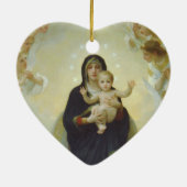 Maagd Maria met Baby Jesus en Angels Keramisch Ornament (Achterkant)