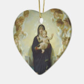 Maagd Maria met Baby Jesus en Angels Keramisch Ornament (Links)