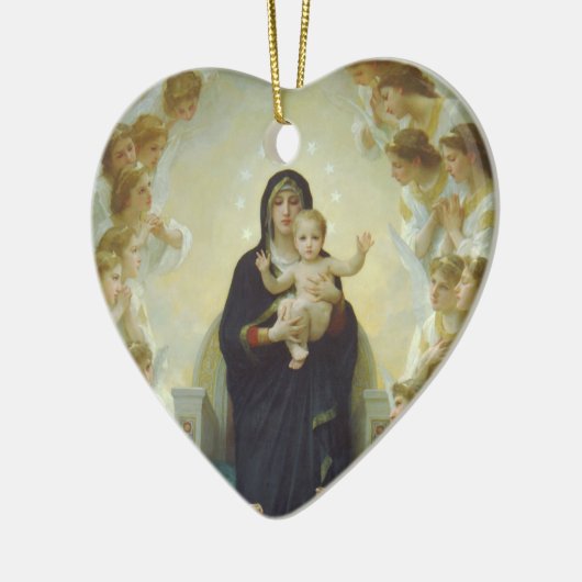 Maagd Maria met Baby Jesus en Angels Keramisch Ornament (Links)