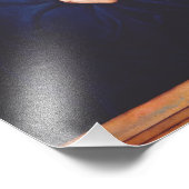 Maagd Maria met Baby Jesus en rode cherubs Foto Afdruk (Hoek)