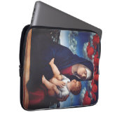 Maagd Maria met Baby Jesus en rode cherubs Laptop Sleeve (Voorkant Rechts)