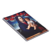 Maagd Maria met Baby Jesus en rode cherubs Notitieboek (Rechterzijde)