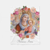 Maagd Maria met Baby Jesus Fleece Deken (Voorkant)