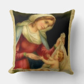 Maagd Maria met Baby Jesus Kussen (Voorkant)