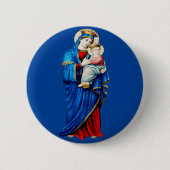 Maagd Maria met Baby Jesus Ronde Button 5,7 Cm (Voorkant)