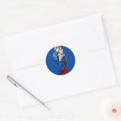 Maagd Maria met Baby Jesus Ronde Sticker (Envelop)