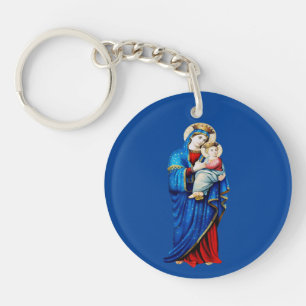 Maagd Maria met Baby Jesus Sleutelhanger