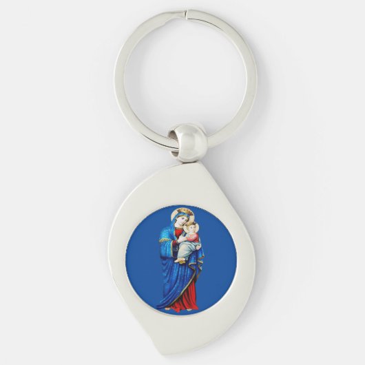 Maagd Maria met Baby Jesus Sleutelhanger (Voorkant)