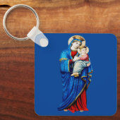 Maagd Maria met Baby Jesus Sleutelhanger (Voorkant)