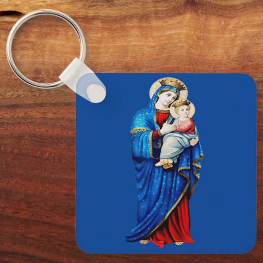 Maagd Maria met Baby Jesus Sleutelhanger (Voorkant)