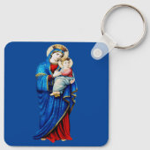 Maagd Maria met Baby Jesus Sleutelhanger (Achterkant)