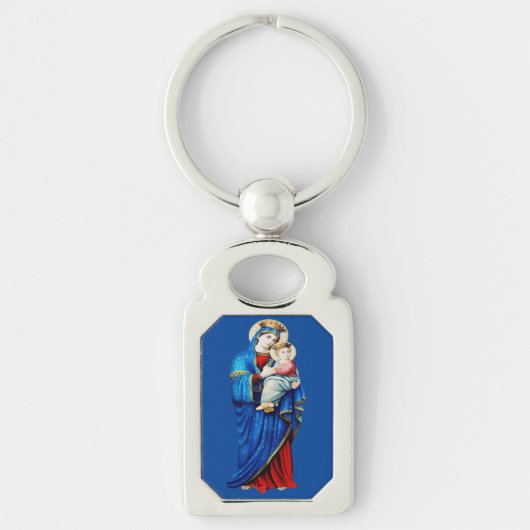 Maagd Maria met Baby Jesus Sleutelhanger (Voorkant)