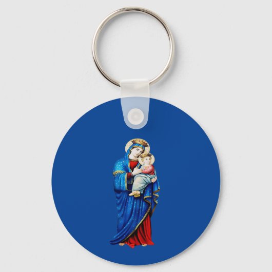 Maagd Maria met Baby Jesus Sleutelhanger (Voorkant)