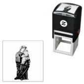 Maagd Maria met Baby Jesus Zelfinktende Stempel (In situ)