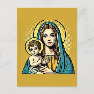 Maagd Maria met baby Jezus Christus Briefkaart