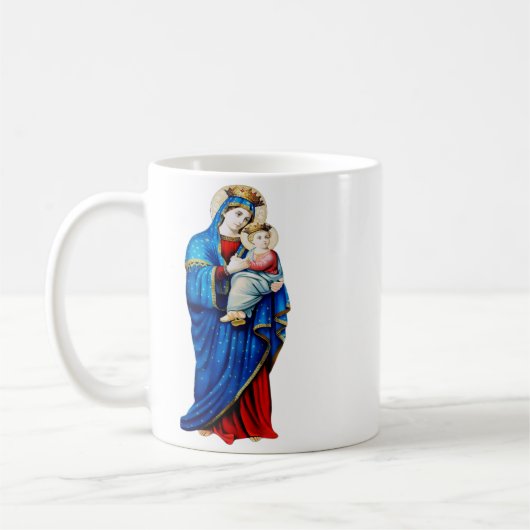 Maagd Maria met baby Jezus Koffiemok (Links)