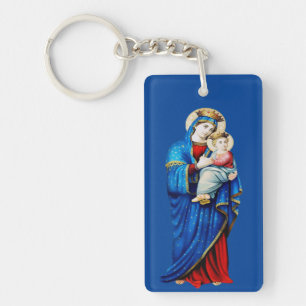 Maagd Maria met baby Jezus Sleutelhanger